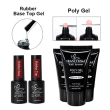 Francheska polygel primer 네일 폴리 젤 gellak led unha de unhas 폴란드어 nagels spulletjes 손톱베이스 탑 코트 빌더 폴리 젤(China)