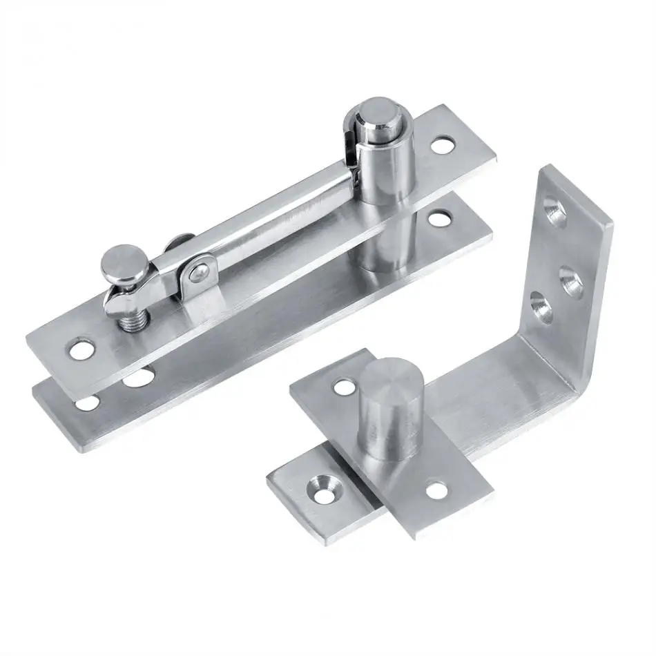 WALFRONT 1 Set 360 Degree Stainless Steel Door Pivot Hinge tall Building Rotary Door Pivot Hinge Install Up and Down For One Set