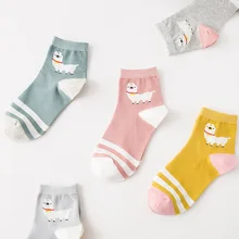 Весна и осень в полоску Альпака женские Носки Повседневное Хлопковые женские Носки для студентов