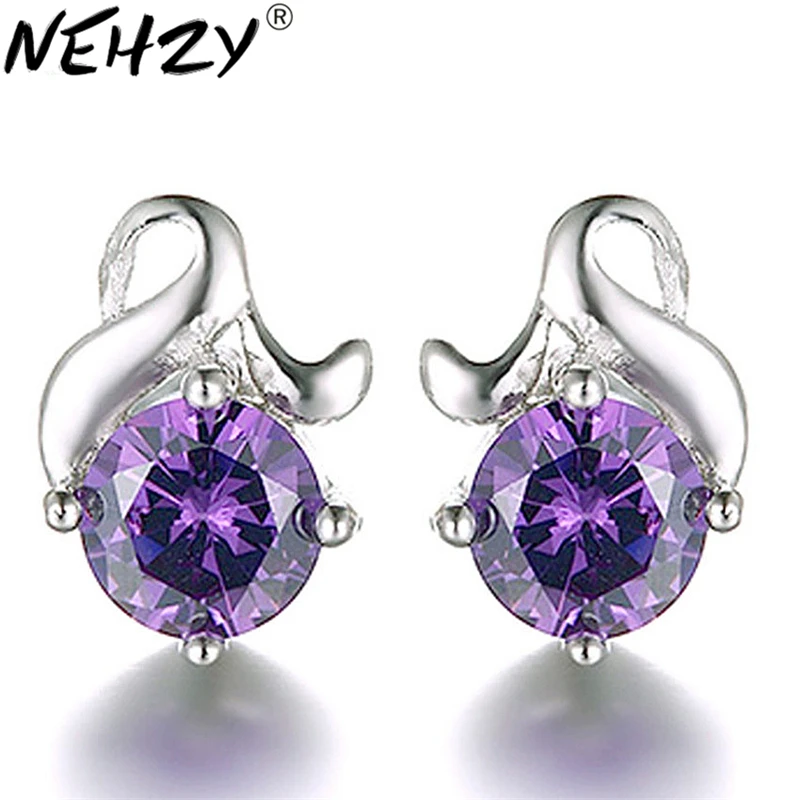 

High quality silver earrings crystal Zibai Ms. retro fashion flowers gift jewelry hypoallergenic not fade wholesale
