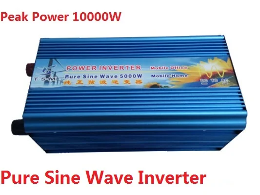 

Surge power 10000W real power 5000W dc24v to ac120v 60HZ pure sine wave inverter dual digital display