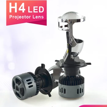 

2019 New H4 Mini LED hi-lo with mini projector lens headlights for car clear beam pattern 12V 6000k solve astigmatic problem