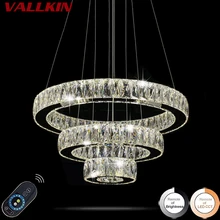 Home Decorative Lighting LED Crystal Pendant Lamp Dimmable Indoor Lamps Chandeliers Modern Lighting Fixtures with Remote Control