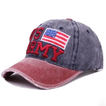 

MAERSHEI 100% Cotton Baseball Caps US ARMY Dad Hat Cap High Quality Embroidery Man Women Hat American Flag Letter Snapback hats