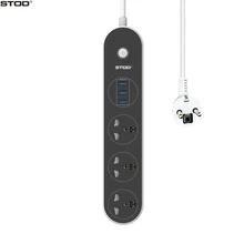 BOTD 3 Port USB Charger 15W 3 Outlet Socket Power Strip 2500W Home Charging Station For iPhone iPad Samsung Huawei AC Adapter