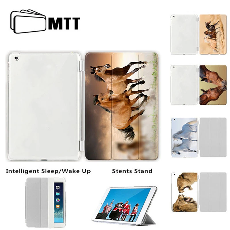 

MTT New Smart Case For Apple IPad5 ipad 6 Case Printing Horse Filp Leather Stand Tablet Case For Ipad 2017 9.7 inches Cover