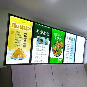 

A2 Ultra Slim LED Magnetic Snap Frame Menu Box Light Box Black