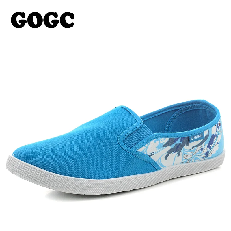Женские парусиновые туфли с цветочным принтом без застежки|slip on|slip on womenslip women shoes |