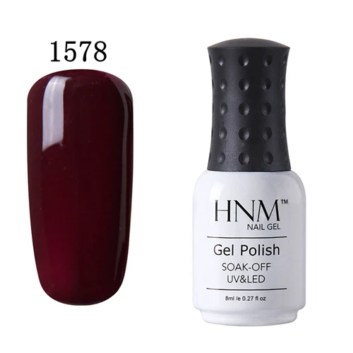 HNM 8 мл УФ-гель для ногтей чистый Цвет Гель-лак для ногтей Лаки Гель-лак замочить от лака Лак для ногтей гель для ногтей длительного действия - Цвет: 1578