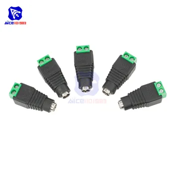 

5 PCS/Lot Female Socket DC Power Plug Jack 2.5x5.5 mm Wire Connector for CCTV Camera LED Strip Light 5.5*2.5mm DC Power Plug