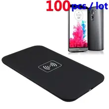 100 шт. Qi Беспроводной Зарядное устройство зарядного устройства Черный Qi Беспроводной Зарядное устройство зарядного устройства для LG G3 D851 D850 D855 F400 F460