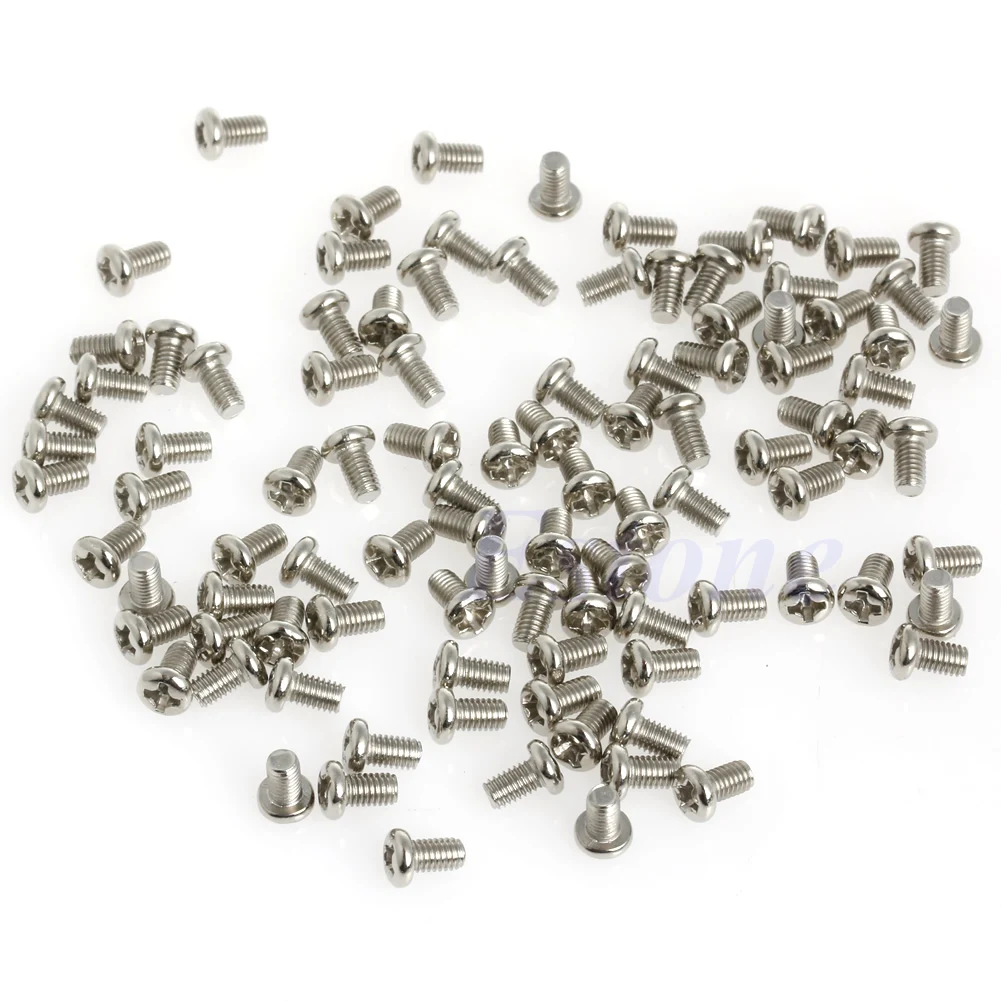 

High Quality 100Pcs M3x5mm Phillips Pan Head Screw For 2.5" HDD SSD DVD-ROM Motherboard New