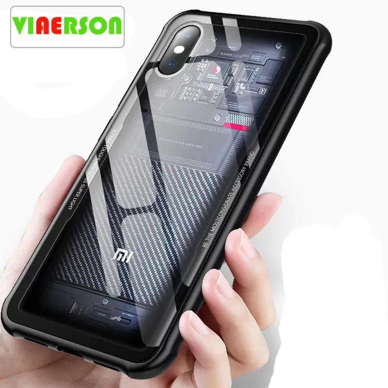 VIAERSON Tempered Glass Case For iphone 7 Exploration Cover 11 Clear Back Blackred Newest Design |