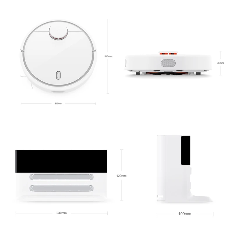 Original XIAOMI Mijia MI Robot Vacuum Cleaner for Home Automatic Sweeping Dust Sterilize Smart Planned Mobile App Remote Control