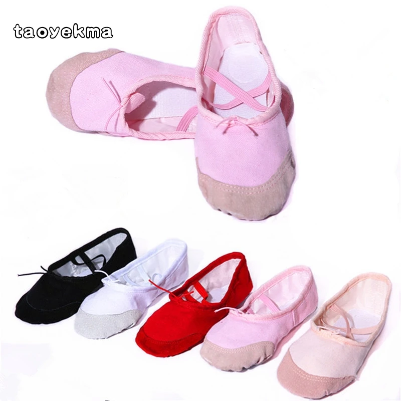 

Professional Child Girls Kids Cotton Canvas Soft Ballet Dance Practice Shoes Y09