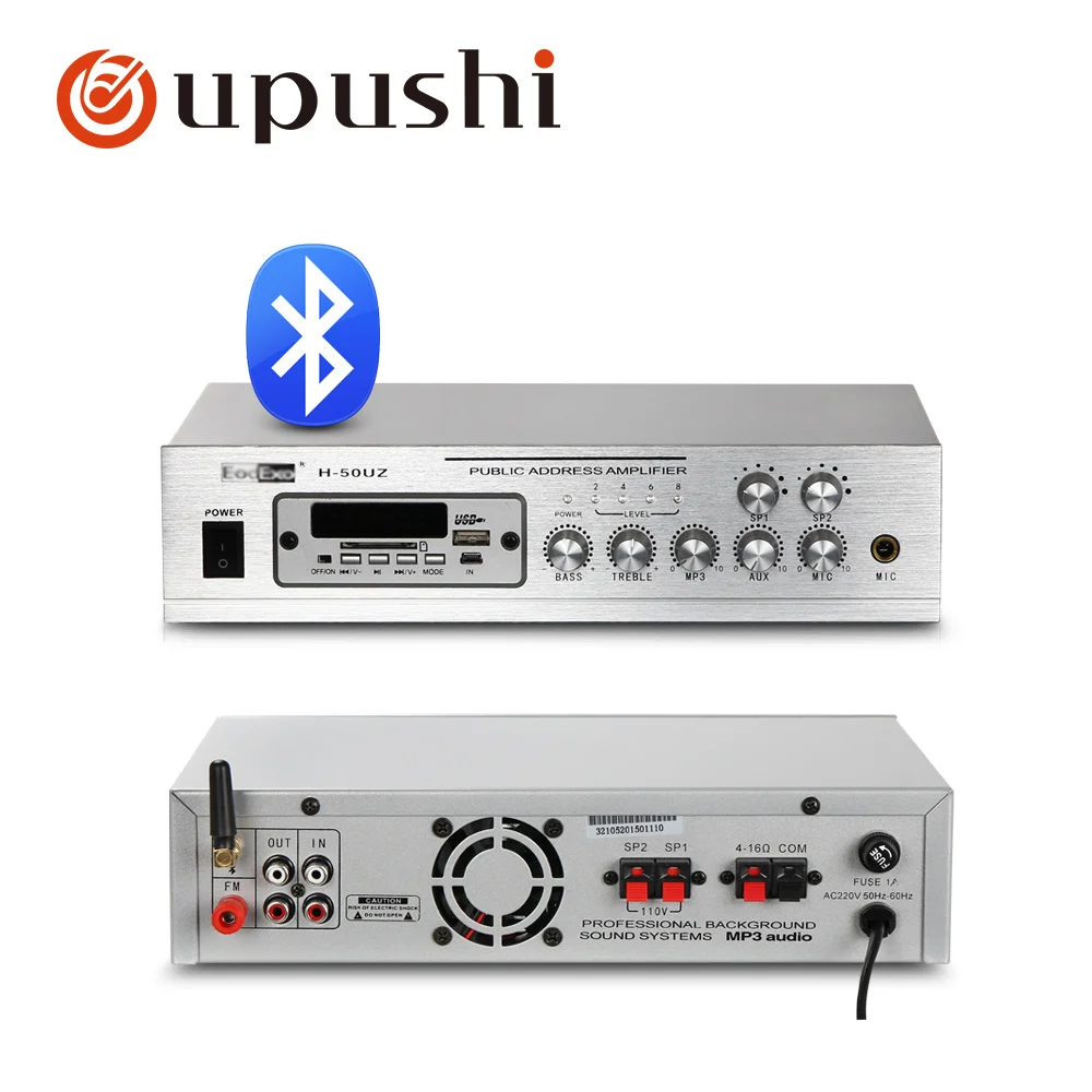 Oupushi H-50UZ 2 Zone Power Bluetooth Amplifier