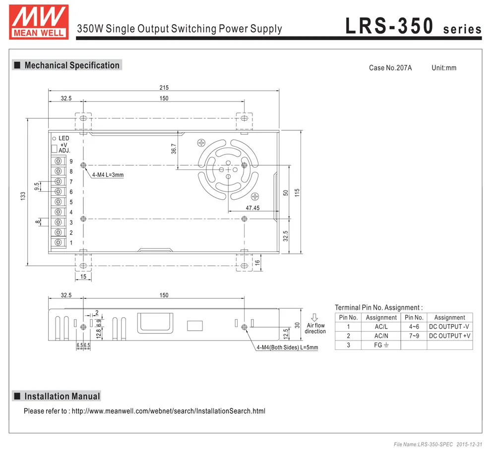 Значит LRS-350-5 выключатель питания 5V60A300W, Indoor/Outdoor полноцветный P3 ~ P10 светодиодный дисплей, светодиодная вывеска выключатель питания