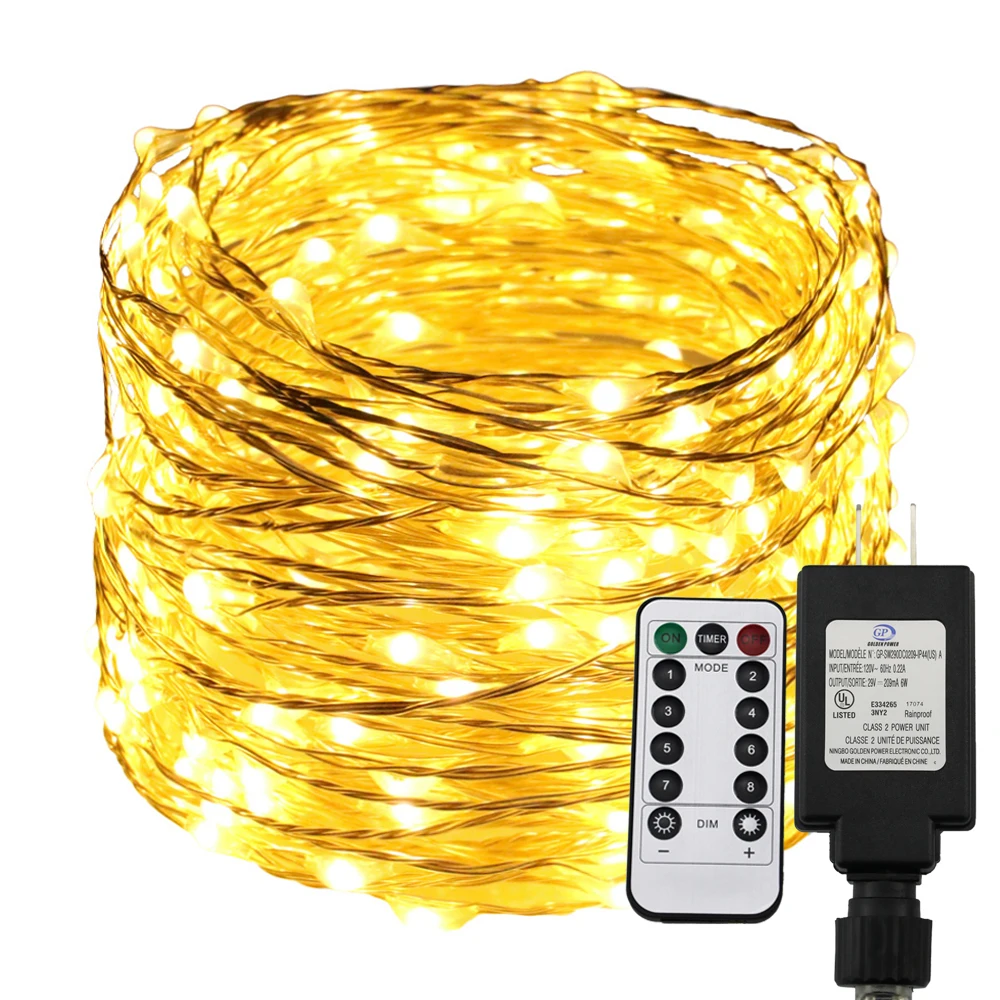 Remote&Timer Dimmable Led String Light 300/500 LEDs Starry Lights,30M