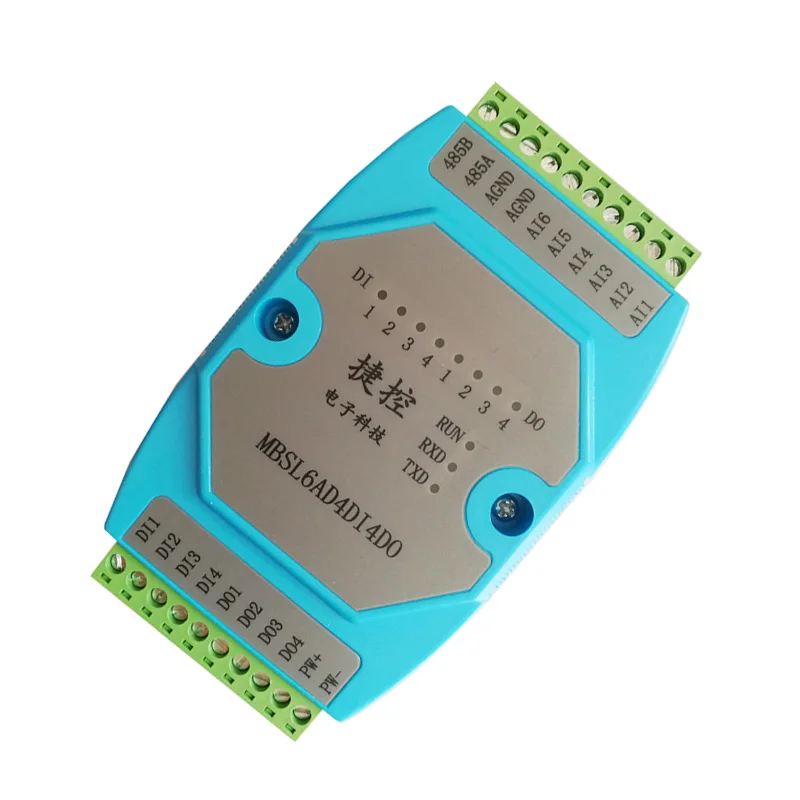 6AD/4DI/4DO Road 0-20mA Analog input 4 Road digital output Module MODBUS communication RS485 data acquisition isolation
