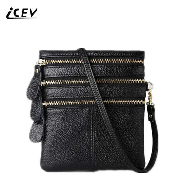 

ICEV New Korean Fashion Genuine Leather Bags Crossbody Bags for Women Messenger Bags Cow Leather Candy Color Sac Bolsa Feminina