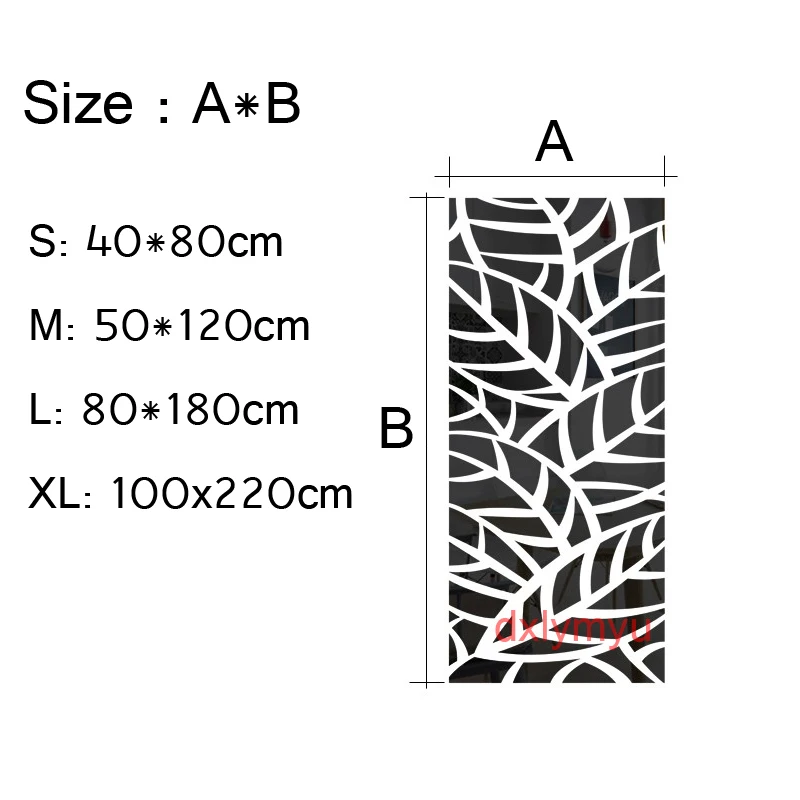 3D акриловая зеркальная Настенная Наклейка s абстрактный зеленый Растительный Лист настенная наклейка для гостиной спальни Входная стена фон Декор стены