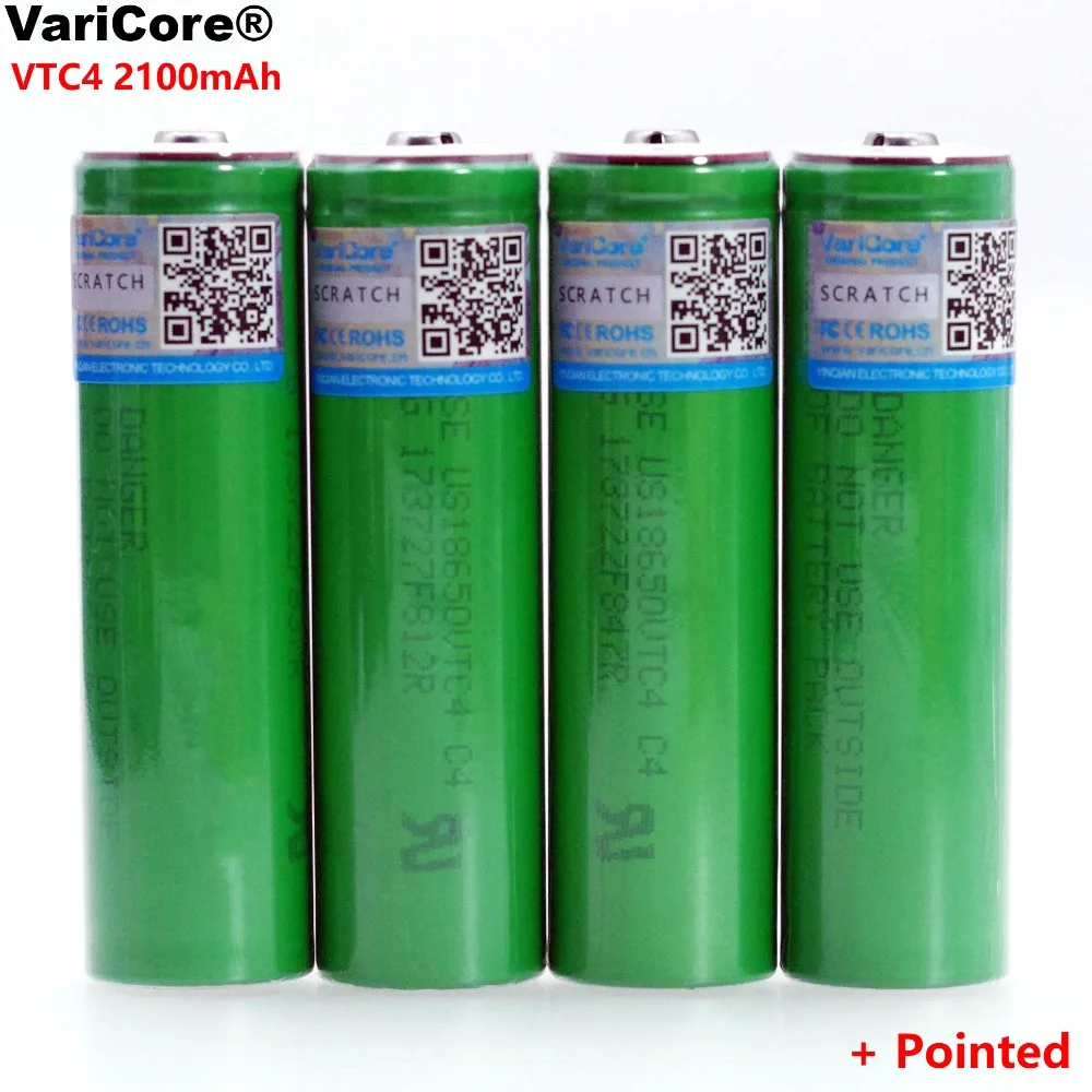 Аккумулятор VariCore VTC4 4 шт. 100% оригинал 3 6 В 18650 2100 мА/ч 30А для Sony US18650VTC4 +