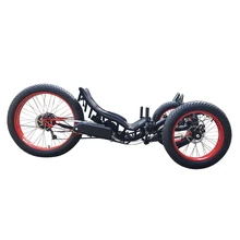 Divertimento all'aria aperta Alla Deriva Off-road Motore da 500watt 4.0 pollici Fat Tire Elettrico Trike Recumbent