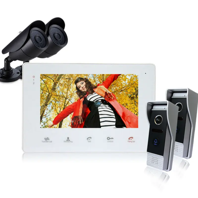 Homefong 7 Inch Color LCD Video font b Door b font Phone Intercom System font b