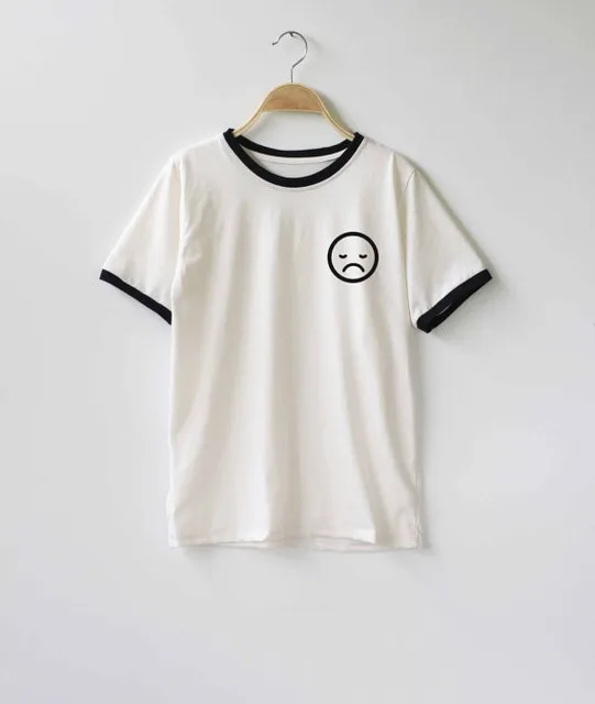 sad face t shirt meme stickers funny sad emoji face cute tumblr t