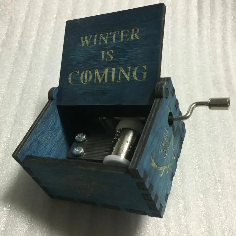 

Hot style new Antique carved wooden game of thrones music box action figure Christmas gift, new year gift, birthday gift toys