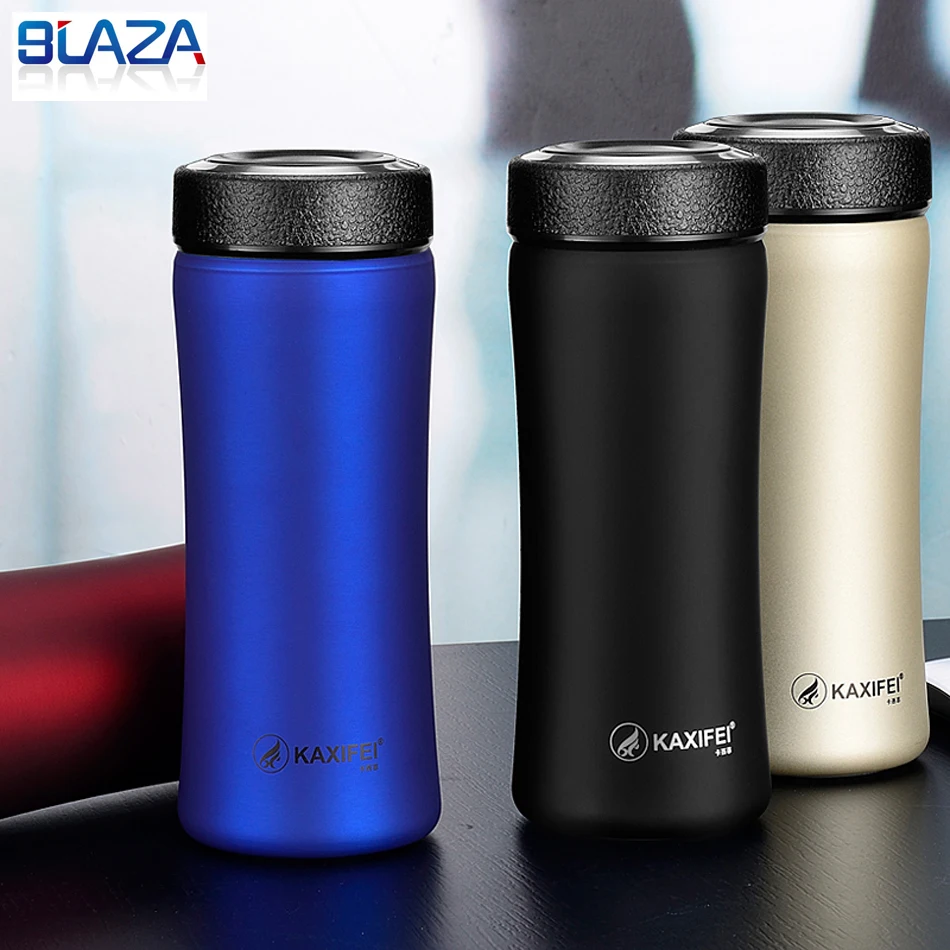 

500ML Thermos Tea Vacuum Flask With Filter Stainless Steel 304 Thermal Cup Coffee Mug Water Bottle Office Business 5 colors