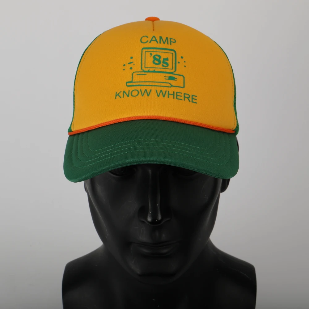 2019 Strange Things Dustin Hat Retro Mesh Trucker Cap Yellow Green 85 Know Where Adjustable Cap Gifts Halloween (18)
