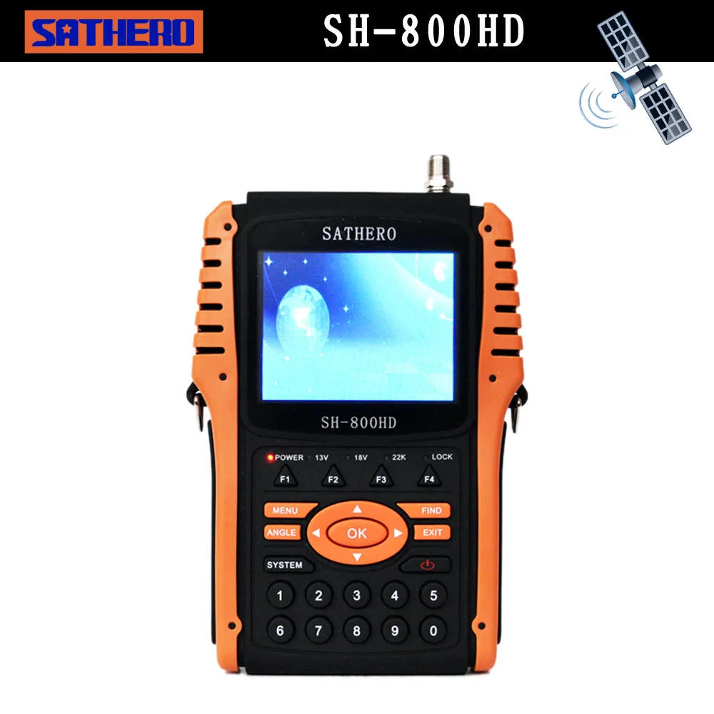 3,5 дюймов satero SH-800HD DVB-S2 HD Цифровое спутниковое Finder MPEG-4 Satelite метр 1080 P ТВ сигнала satfinder встроенный аккумулятор