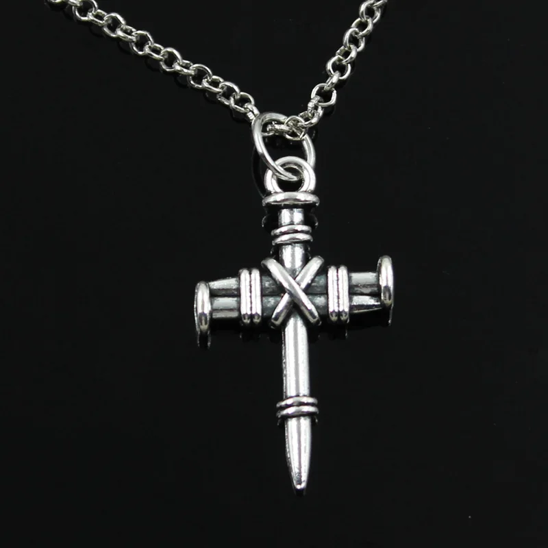 New Fashion Pendants Round Cross Chain Short Long Mens Womens Silver Necklace Jewelry,Cross Chain,60Cm Length