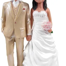 Персонализированная кукла с качающейся головой милая пара свадебных Подарочное свадебное украшение фиксированный сувенирная Статуэтка корпус+ сувенирная Статуэтка гербом, кукла