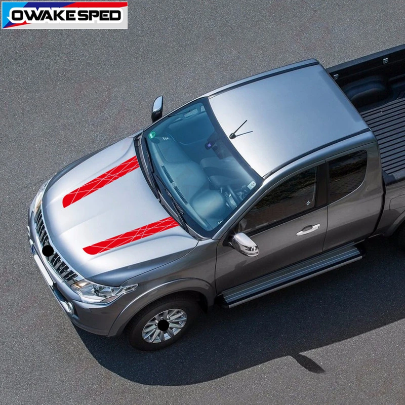 Car Sticker Edition Style Bonnet Stripes Hood Decal Engine Cover Stickers for Mitsubishi L200 Auto Body Accessories (3)