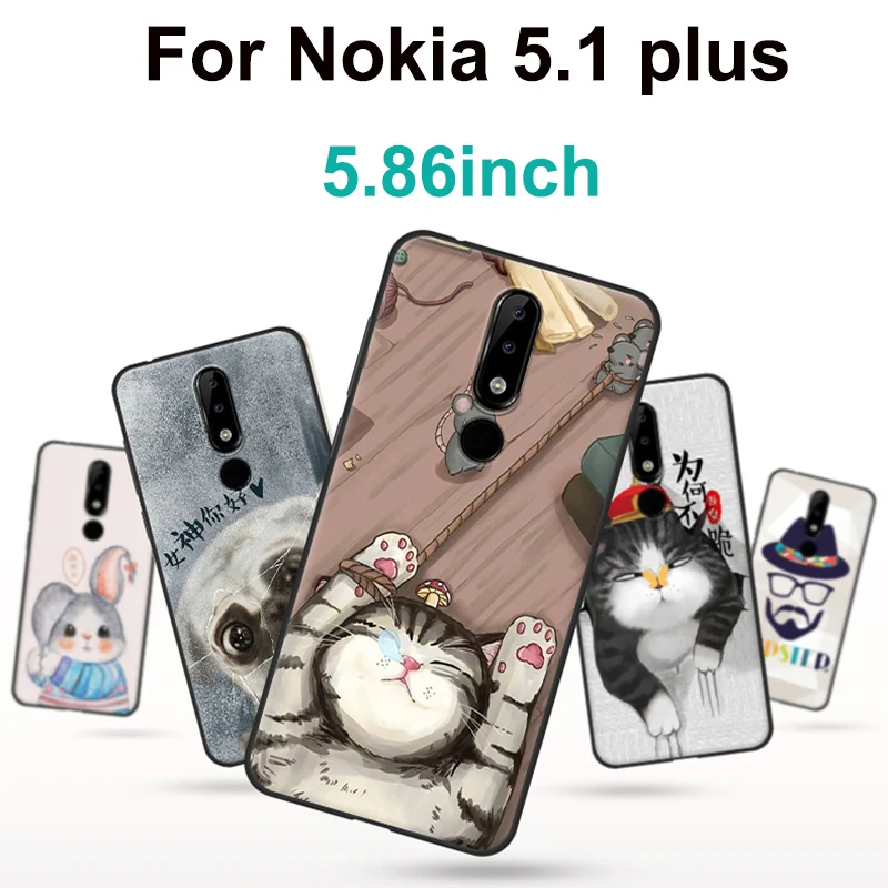 5.86inch For Nokia 5.1plus Case cute cartoon soft phone Case For Nokia5.1 plus Cover For Nokia 5.1 plus Protection Shell fundas 5.86inch For Nokia 5.1plus Case cute cartoon soft phone Case For Nokia5.1 plus Cover For Nokia 5.1 plus Protection Shell fundas