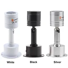 2шт белый/черный/серебристый светодиодный мини-светильник Кабинета Точечный светильник 3 Вт для потолочного монтажа лампы AC85-265V встроенным драйвером