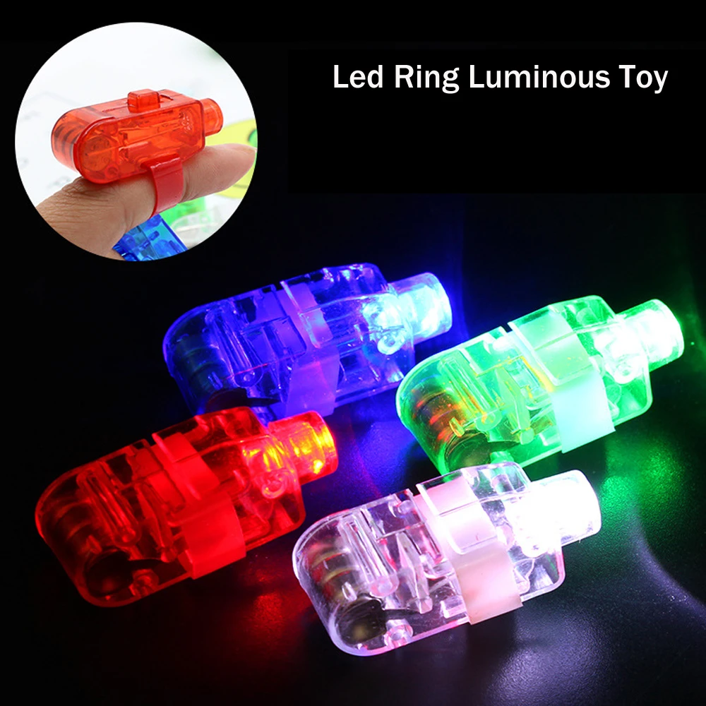 dedo láser con luz LED para fiesta, juguete de fiesta brillante de 100|Juguetes con luces| - AliExpress