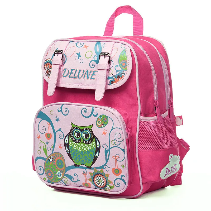 

Delune Brand Children Cartoon School bags Kids School Backpacks For Girls Boys School Bags For 1-3 Grade Studets