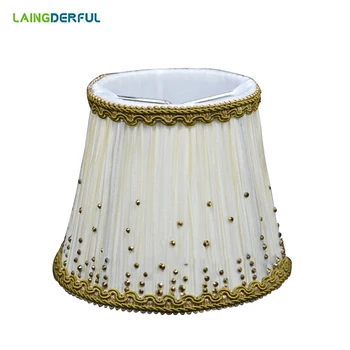 

Nordic Style Fabric Lamp Shade Art Deco Cloth Crystal Candle Light Shade 90*130*110mm for Chandelier Wall Light Lampshade