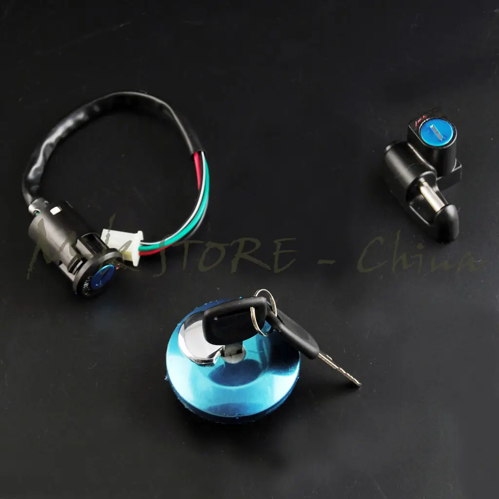 For Monkey Bike Z50 4 Wire Ignition Switch Kit fuel tank Lock key cap