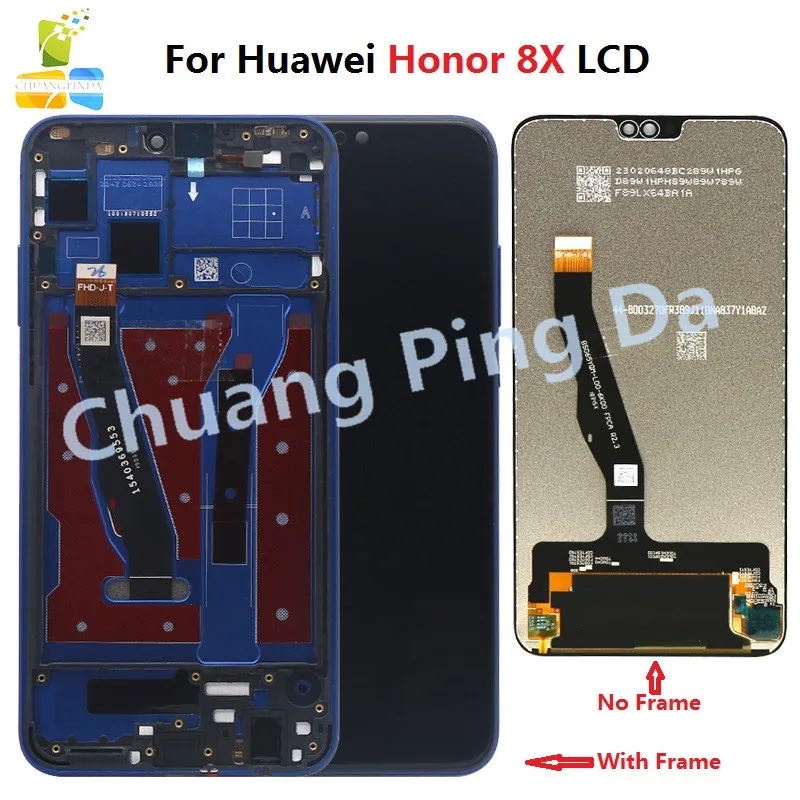 

Huawei Honor 8X LCD Display Touch Screen Digitizer JSN L21 L22 L23 L42 LX1 AL00 LCD For Huawei Honor 8X LCD with Frame Replace