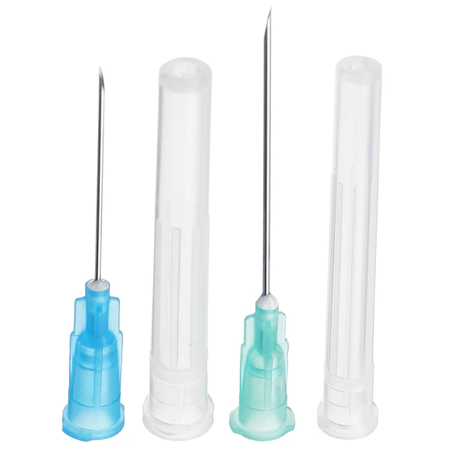 Syringe Needles 12 Pieces Blue 23G & 12 Pieces Green 21G Plastic