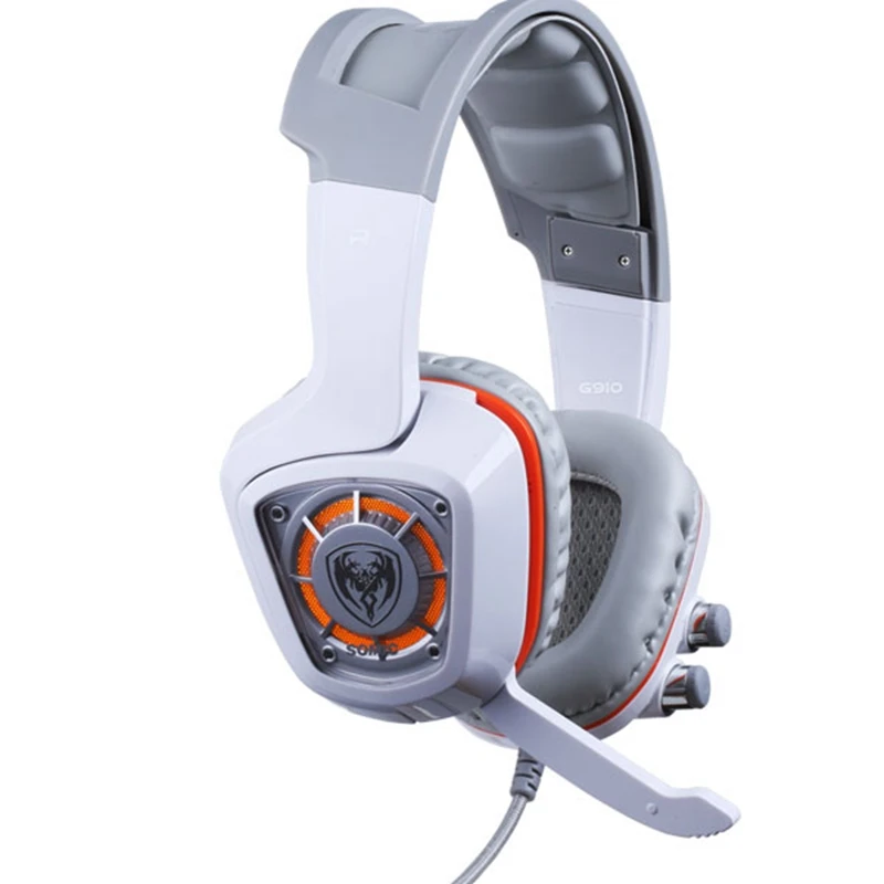 

SOMiC G910 Original USB 7.1 Surround Sound Gaming Headset with Mic LED light Smart Vibration Over-ear PC Headphone Dual Mode