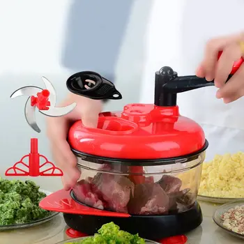 

Manual Food Processor Meat Grinder Multi Functional Plastic Vegetable Chopper Fruit Quick Shredder Egg Blender For Kitchen
