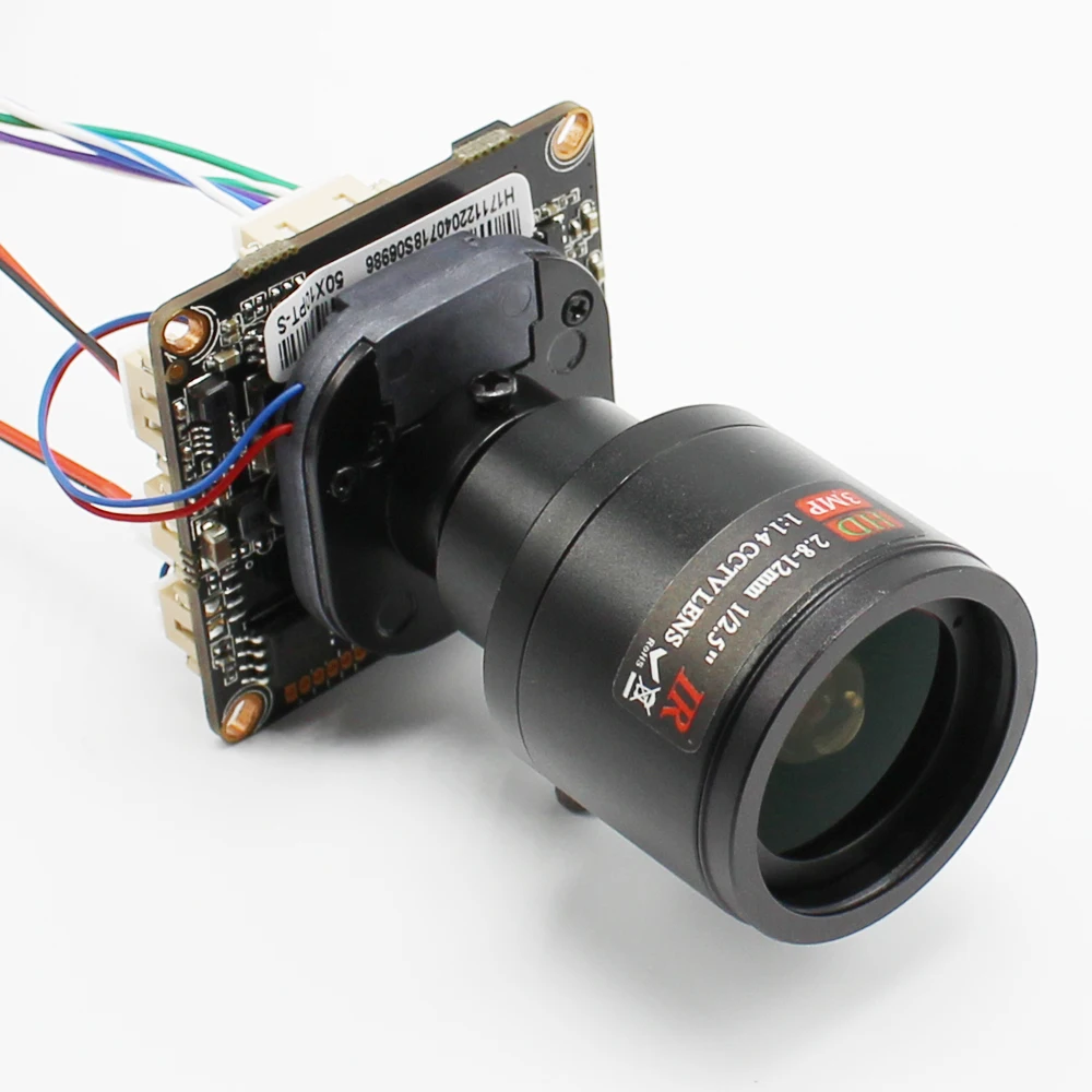 

Ultral Low Illumination HI3516C + SONY IMX323 DIY CCTV IP Camera Module ONVIF Mobile Serveillance CMS XMEYE 2.8-12mm Lens