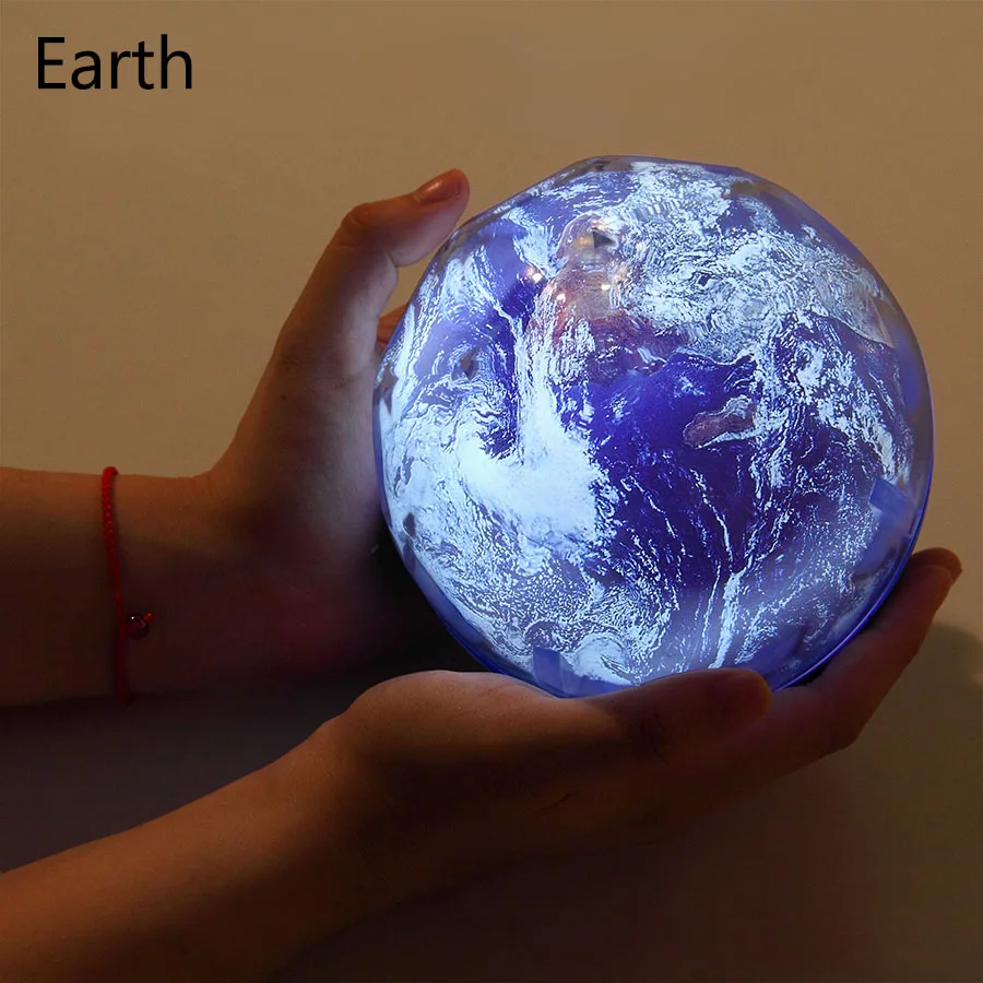 Волшебный прожектор "Планета" Ночной светильник земли Вселенная Светодиодный Светильник Красочные Ротари мигающий Звездное небо Проектор для маленьких детей Рождественский подарок - Испускаемый цвет: Earth