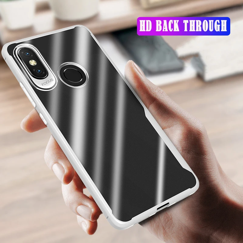 Противоударный мягкий ТПУ чехол для телефона Xiaomi 9 8 8X Lite 6X 5X A1 A2 Прозрачный Redmi Note 7