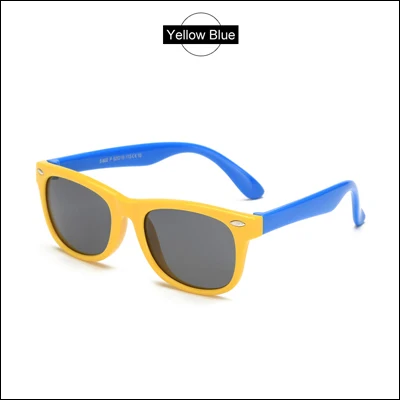 Ralferty Топ поляризованные солнцезащитные очки для детей Для мальчиков, девочек, малышей Новая Детская Солнцезащитные очки UV400 очки ребенок Оттенки Óculos Infantil 21513 - Цвет линз: Yellow Blue